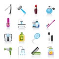 Body care and cosmetics icons