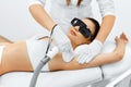 Body Care. Laser Hair Removal. Epilation Treatment. Smooth Skin. Royalty Free Stock Photo