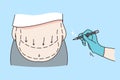 Body care and liposuction concept.