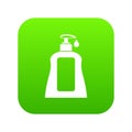 Body care lotion icon digital green