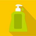 Body care lotion icon, flat style