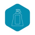 Body care lotion icon, outline style