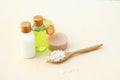 Body care products,sea salt,soap,shampoo,lotion