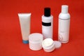 Body care products. skin care. body lotion. creams. moisturizer. Royalty Free Stock Photo