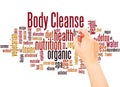 Body Cleanse word cloud hand writing concept