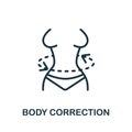 Body Correction icon. Simple element from cosmetology collection. Creative Body Correction icon for web design