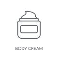 body Cream linear icon. Modern outline body Cream logo concept o