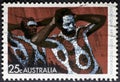 Body Decoration, Aboriginal Art, in vintage stamp