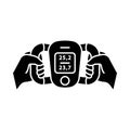 Body fat monitor glyph icon