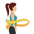 body female with tape measure Royalty Free Stock Photo