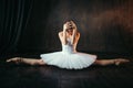 Body flexibility of ballet performer, stretching