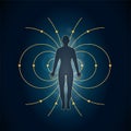 The Body Frequency on dark background. Isolated Vector Illustration Royalty Free Stock Photo