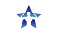 Body Gym Star Logo Design Illustration