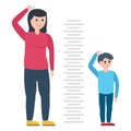 Body height, height chart Vector Illustration icon which can be easily modified