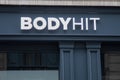 BODY HIT logo text and sign brand French leader with coach and electrostimulation