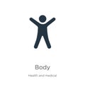 Body icon vector. Trendy flat body icon from health collection isolated on white background. Vector illustration can be used for