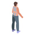 Body kinesio taping icon isometric vector. Muscle element