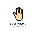 Body Language, Gestures, Hand, Interface, Business Logo Template. Flat Color