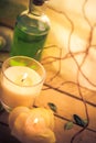 Body lotion aromatic candles session spa