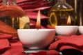 Body massage oils and candles Royalty Free Stock Photo