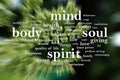 Body Mind Soul Spirit, Motivational Words Quotes Concept Royalty Free Stock Photo