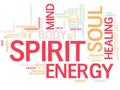 Body Mind Soul Spirit - word cloud Royalty Free Stock Photo