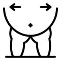 Body obesity icon, outline style