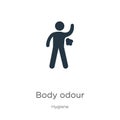 Body odour icon vector. Trendy flat body odour icon from hygiene collection isolated on white background. Vector illustration can