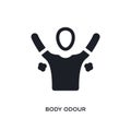 body odour isolated icon. simple element illustration from hygiene concept icons. body odour editable logo sign symbol design on