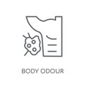 body odour linear icon. Modern outline body odour logo concept o