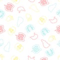 Body organs seamless pattern