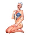 Body paiting woman Royalty Free Stock Photo
