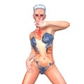 Body paiting woman Royalty Free Stock Photo