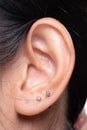 Body Part of Asian female Ear left side