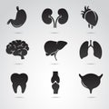 Body parts vector icon set. Royalty Free Stock Photo