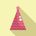 Body party hat icon flat vector. Festive carnival