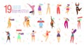 Body Positive Women Characters Flat Vector Set