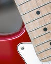 Body of electric guitar with snares and pickups Royalty Free Stock Photo