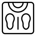 Body scales icon outline vector. Metabolic nutrition