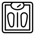 Body scales icon outline vector. Metabolic system