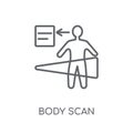 Body scan linear icon. Modern outline Body scan logo concept on Royalty Free Stock Photo