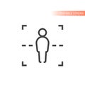 Body scan or scanner line vector icon