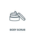 Body Scrub icon from spa therapy collection. Simple line element Body Scrub symbol for templates, web design and infographics