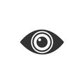 Body senses vision. Eye icon on a white background