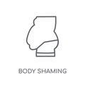 body shaming linear icon. Modern outline body shaming logo conce