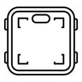 Body smart scales icon, outline style