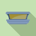 Body solarium icon flat vector. Sun bed Royalty Free Stock Photo