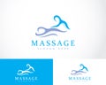 Body Spa Center icon, massage parlor, spa, relax, essential oil, white background, vector illustration Royalty Free Stock Photo