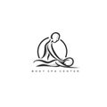 Body massage logo vector illustration