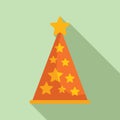 Body star party hat icon flat vector. Paper cone Royalty Free Stock Photo